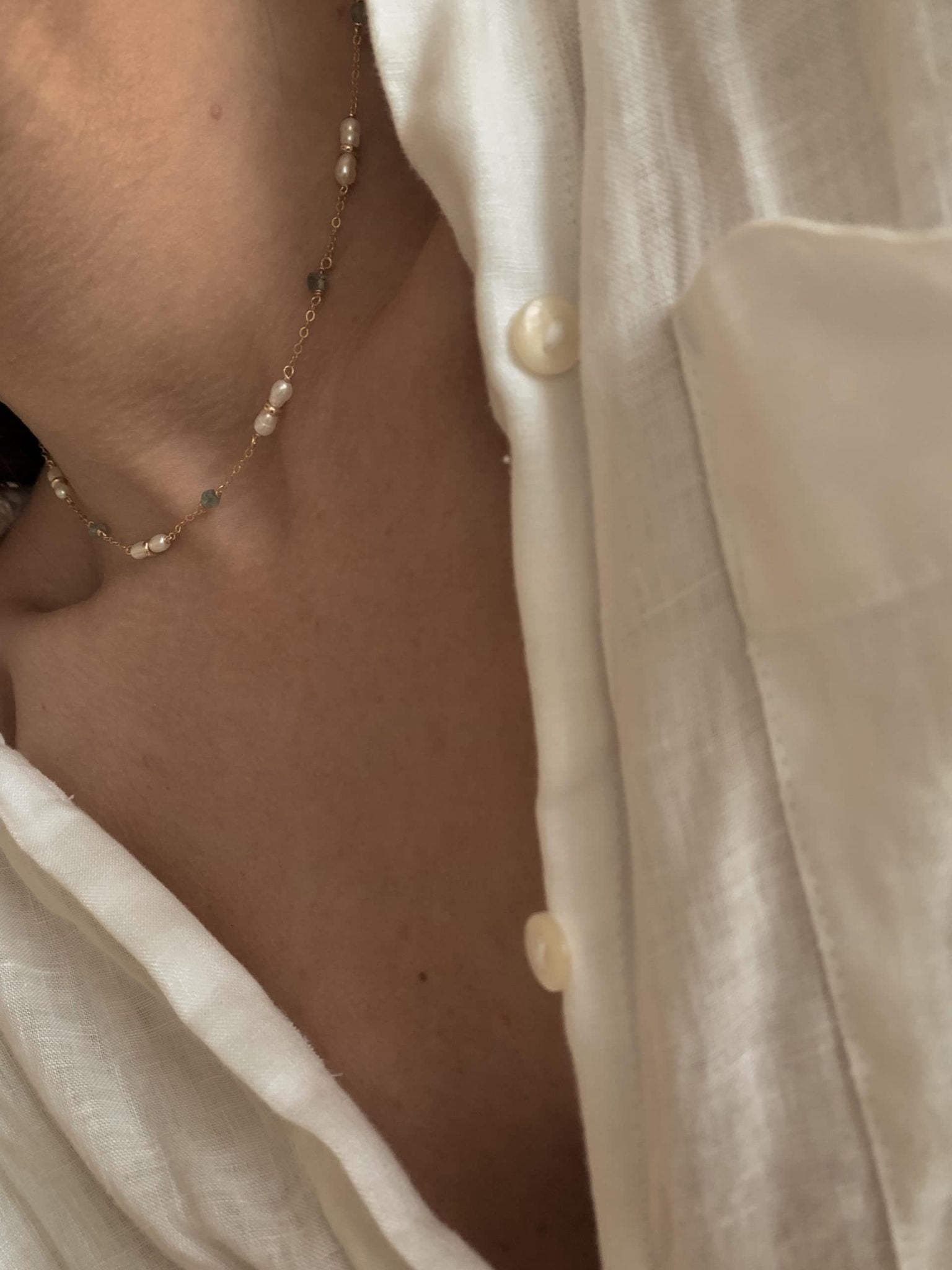 שרשרת נור אקווה 14K