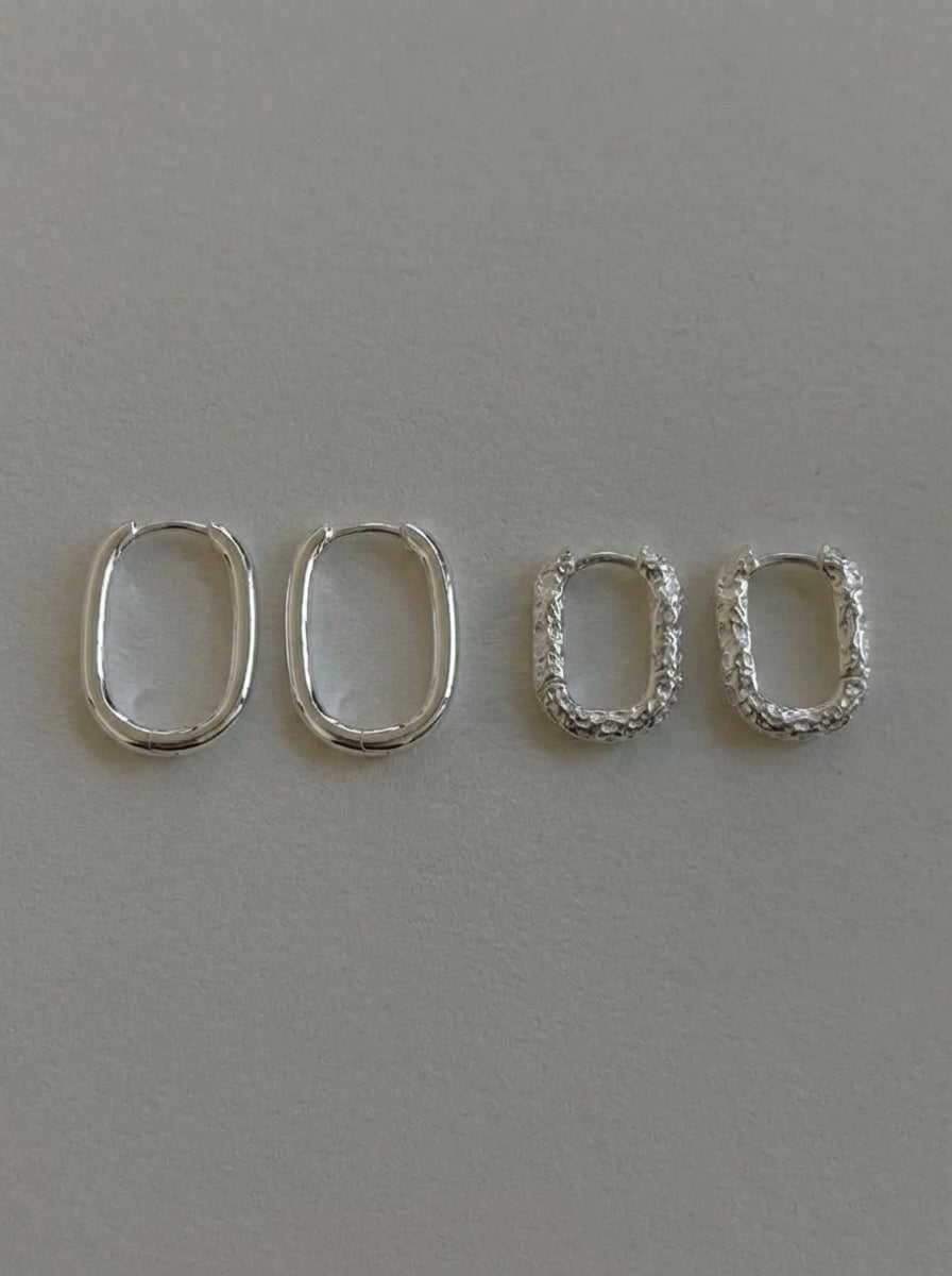 סט עגילי מלאני ומלי L כסף