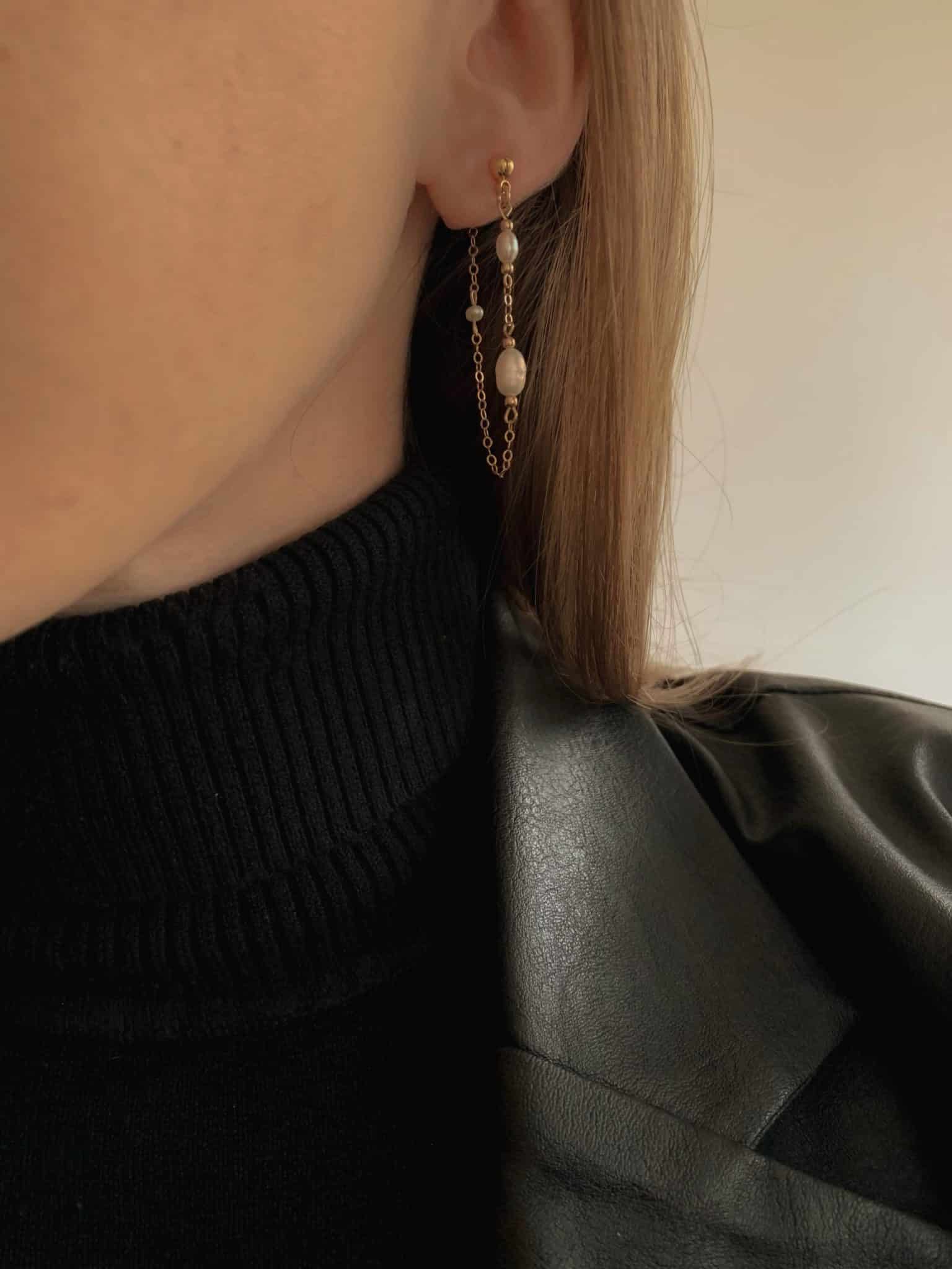 סט עגילי טריפל כריס גולד