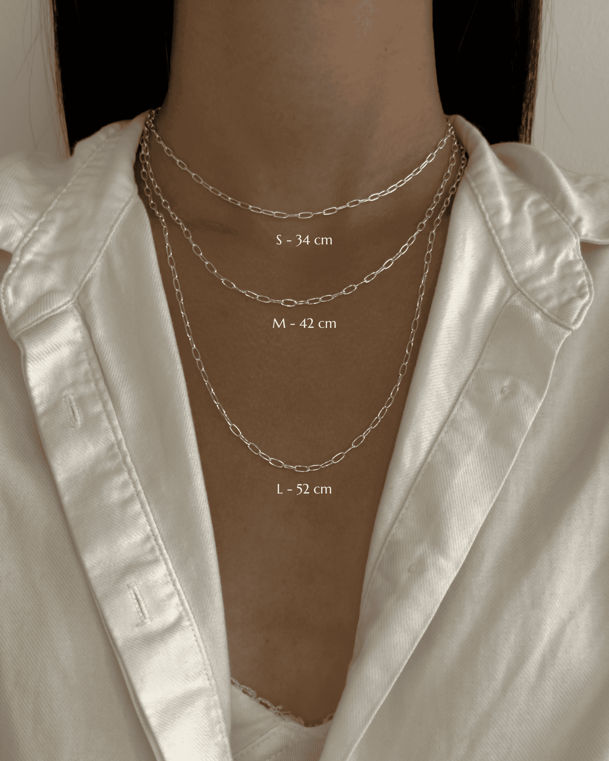 שרשרת חוליות אובליות כסף