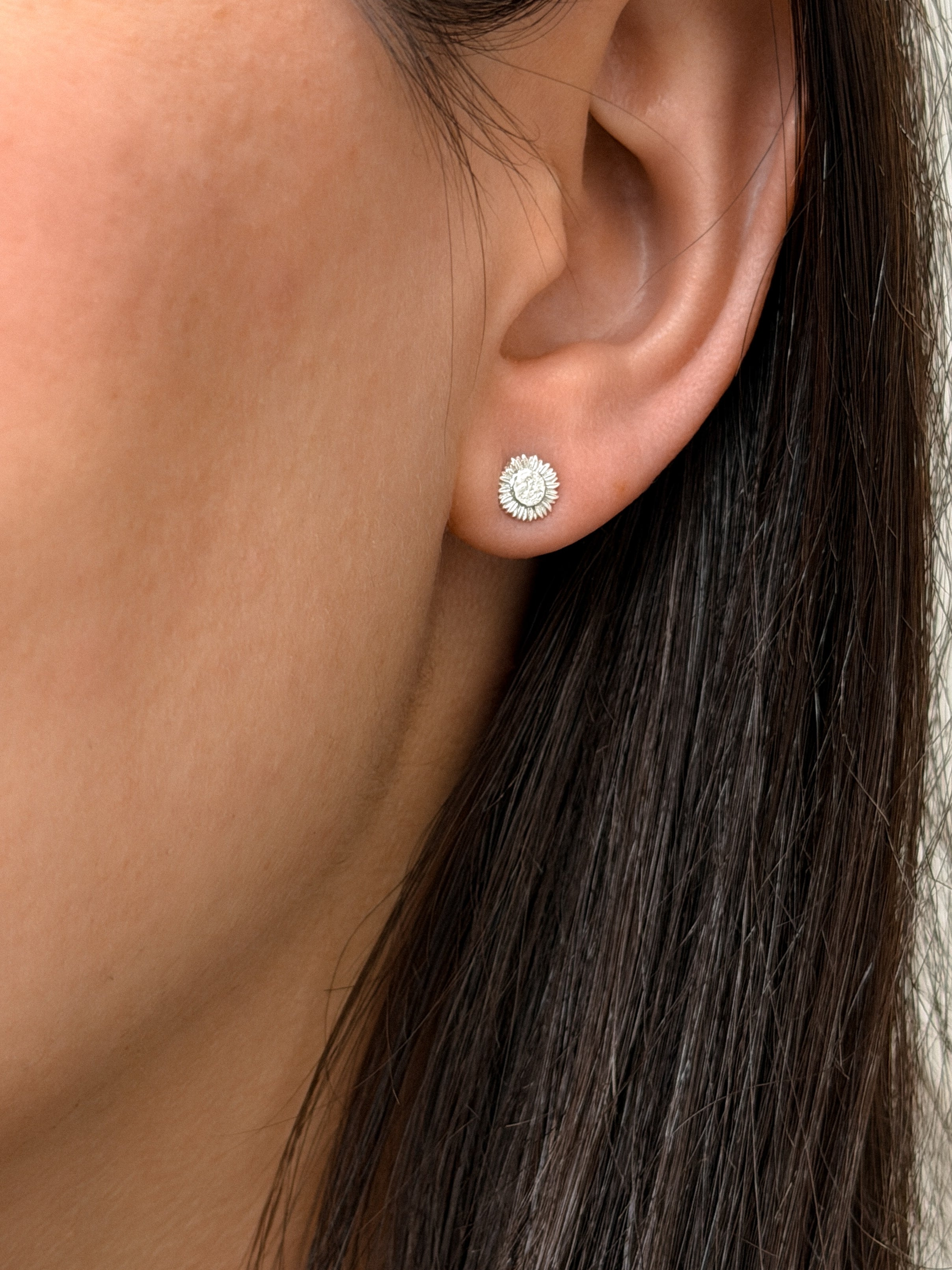 עגילי שמש כסף