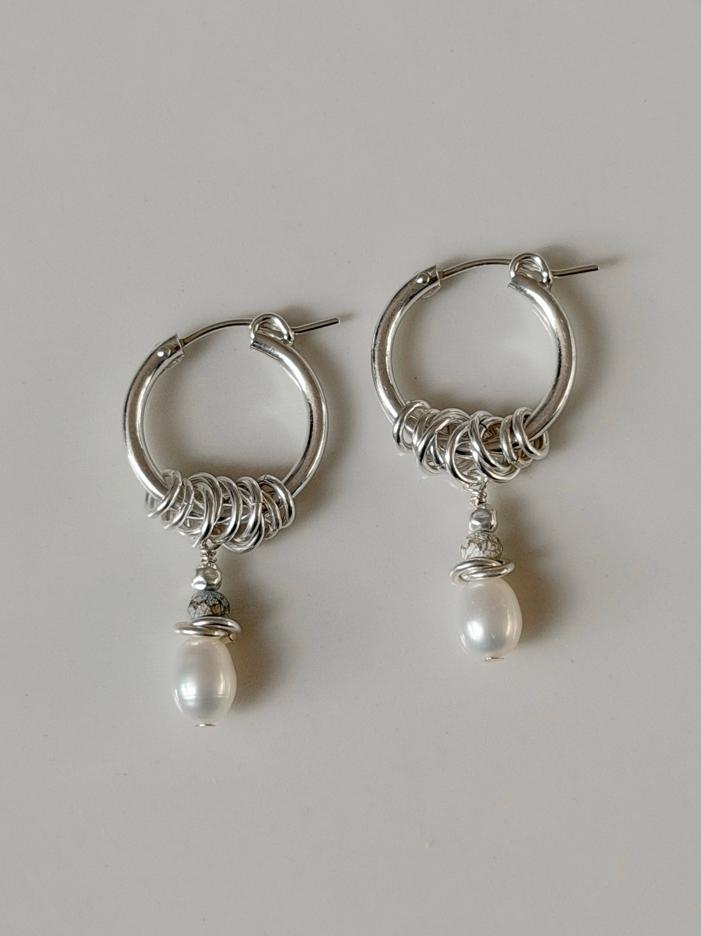 עגילי פטרה טורקיז כסף