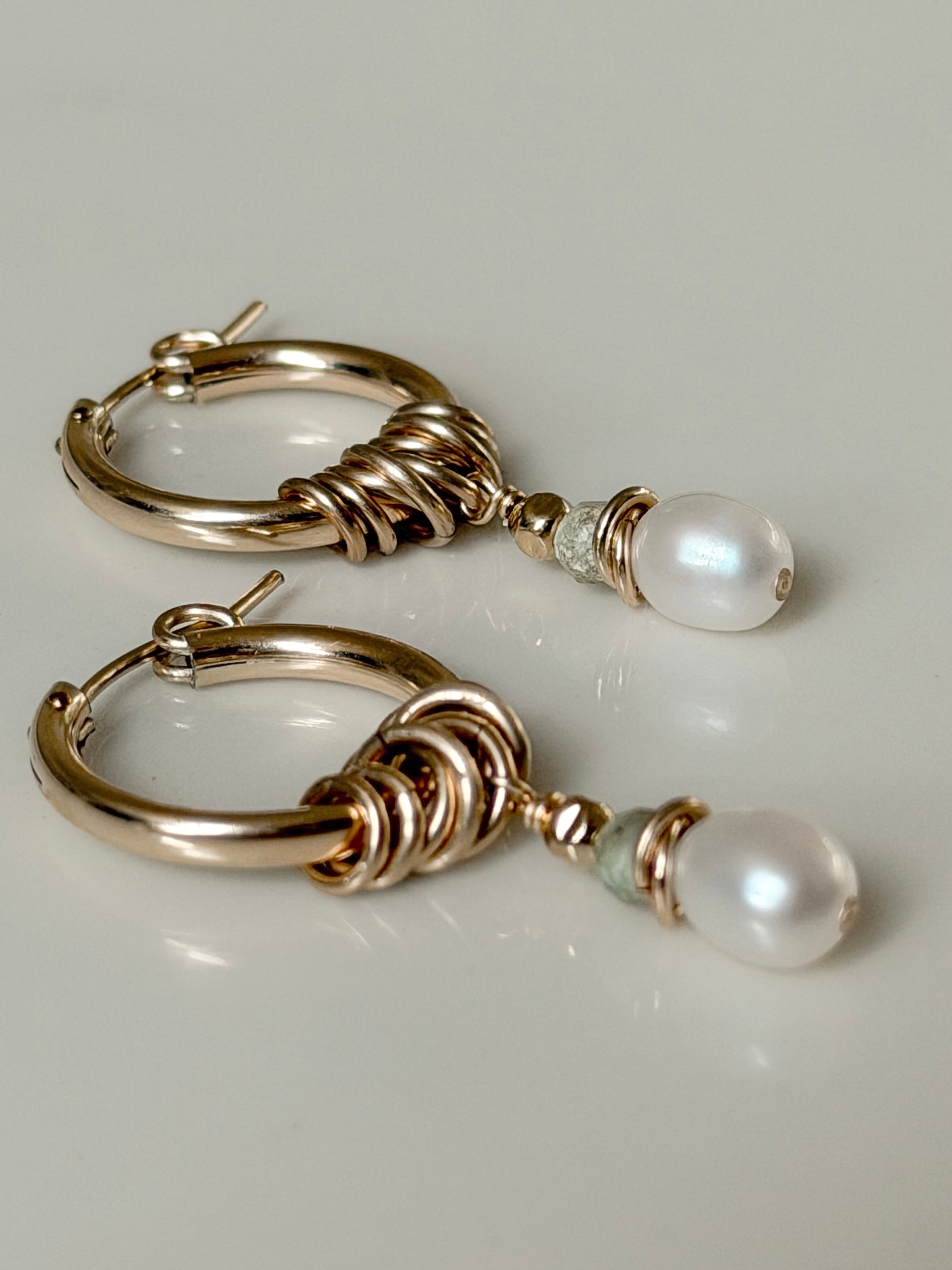 עגילי פטרה טורקיז גולד