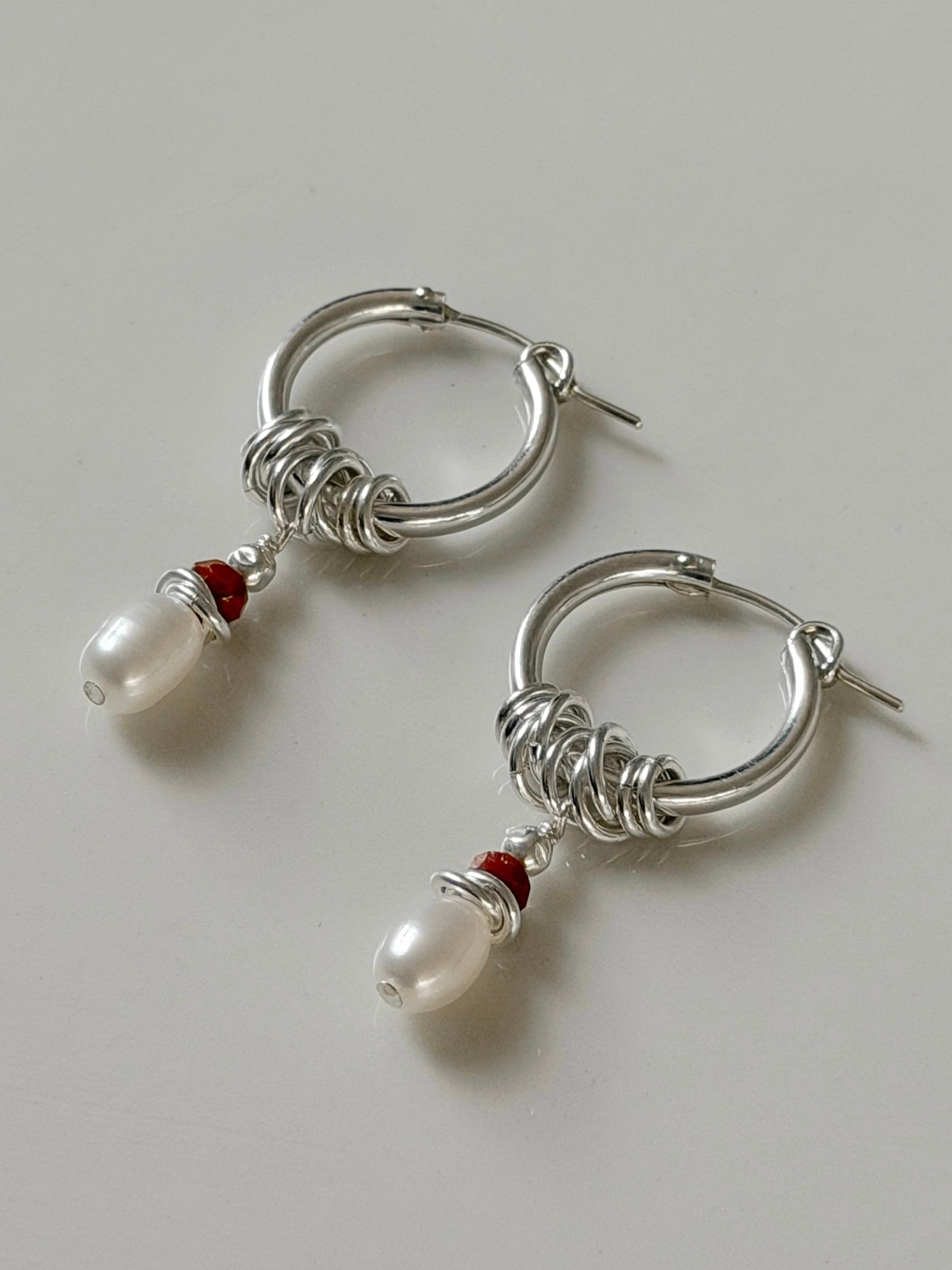 עגילי פטרה דזרט כסף