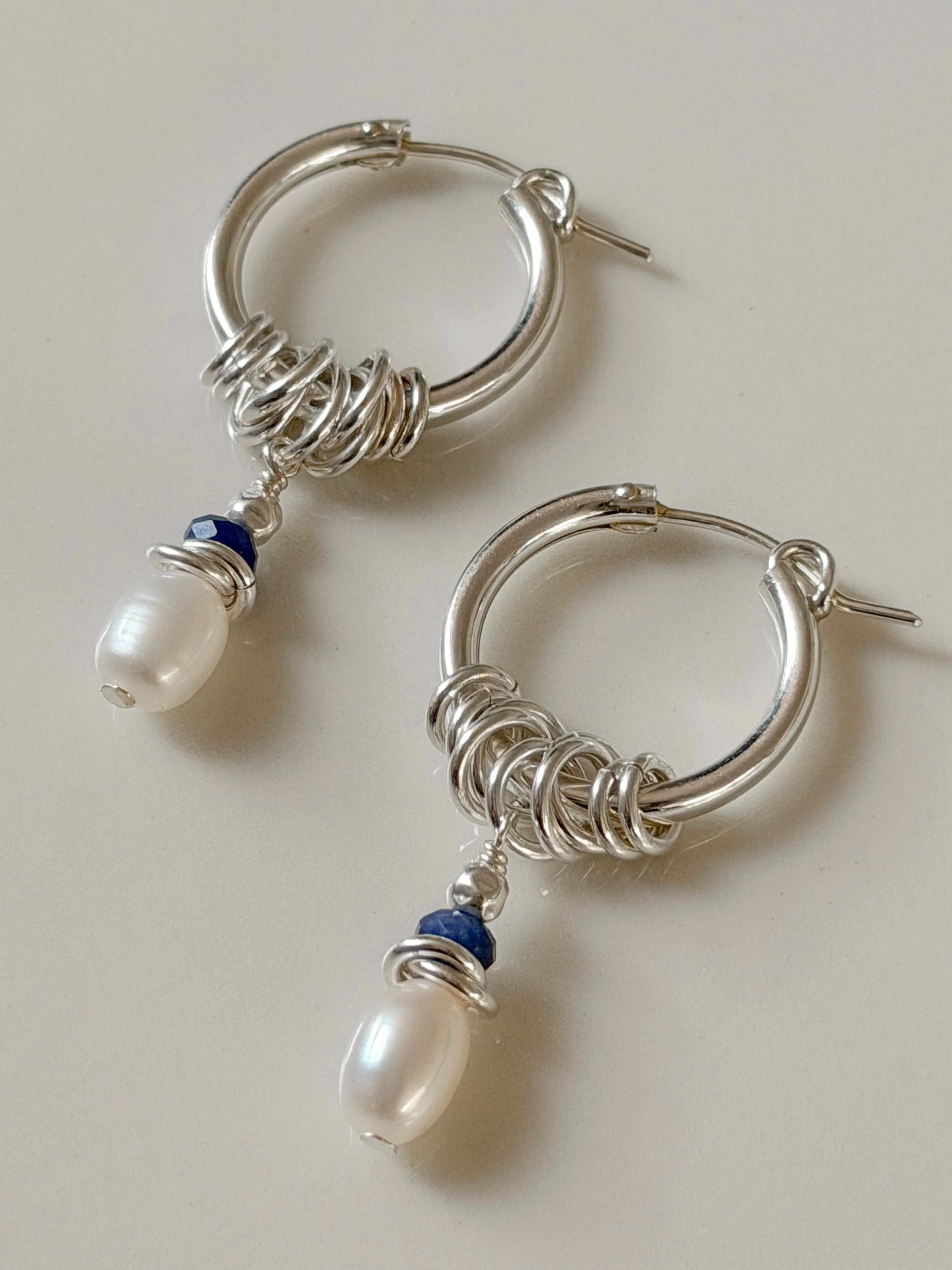 עגילי פטרה אושן כסף