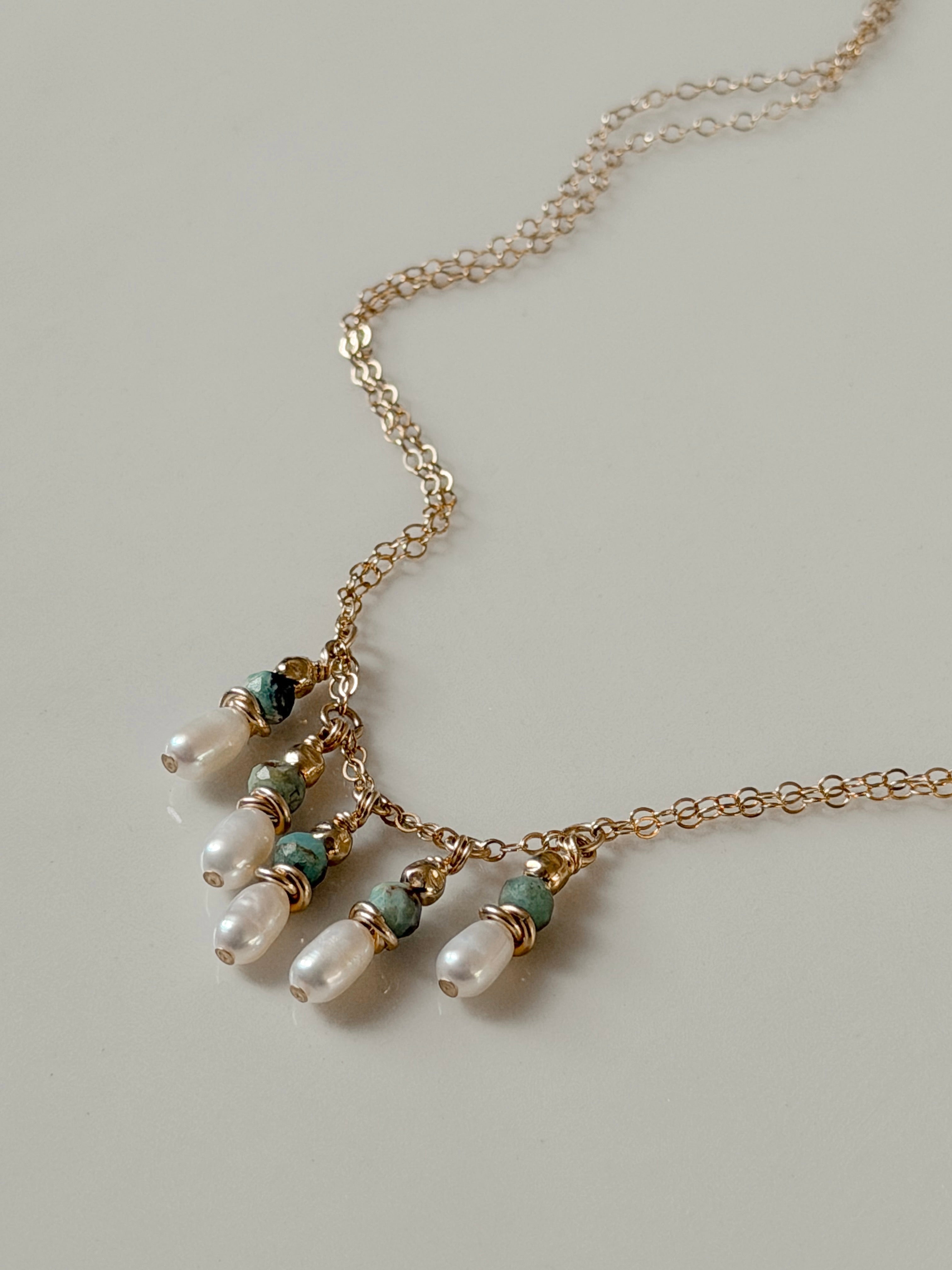 שרשרת ליאונור טורקיז גולד