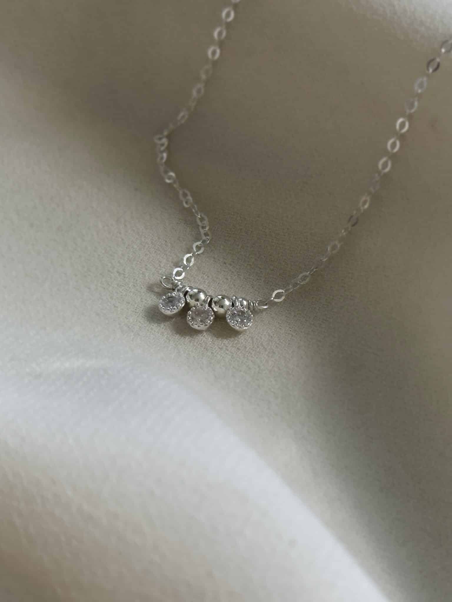 סט שרשראות אוליביה כסף