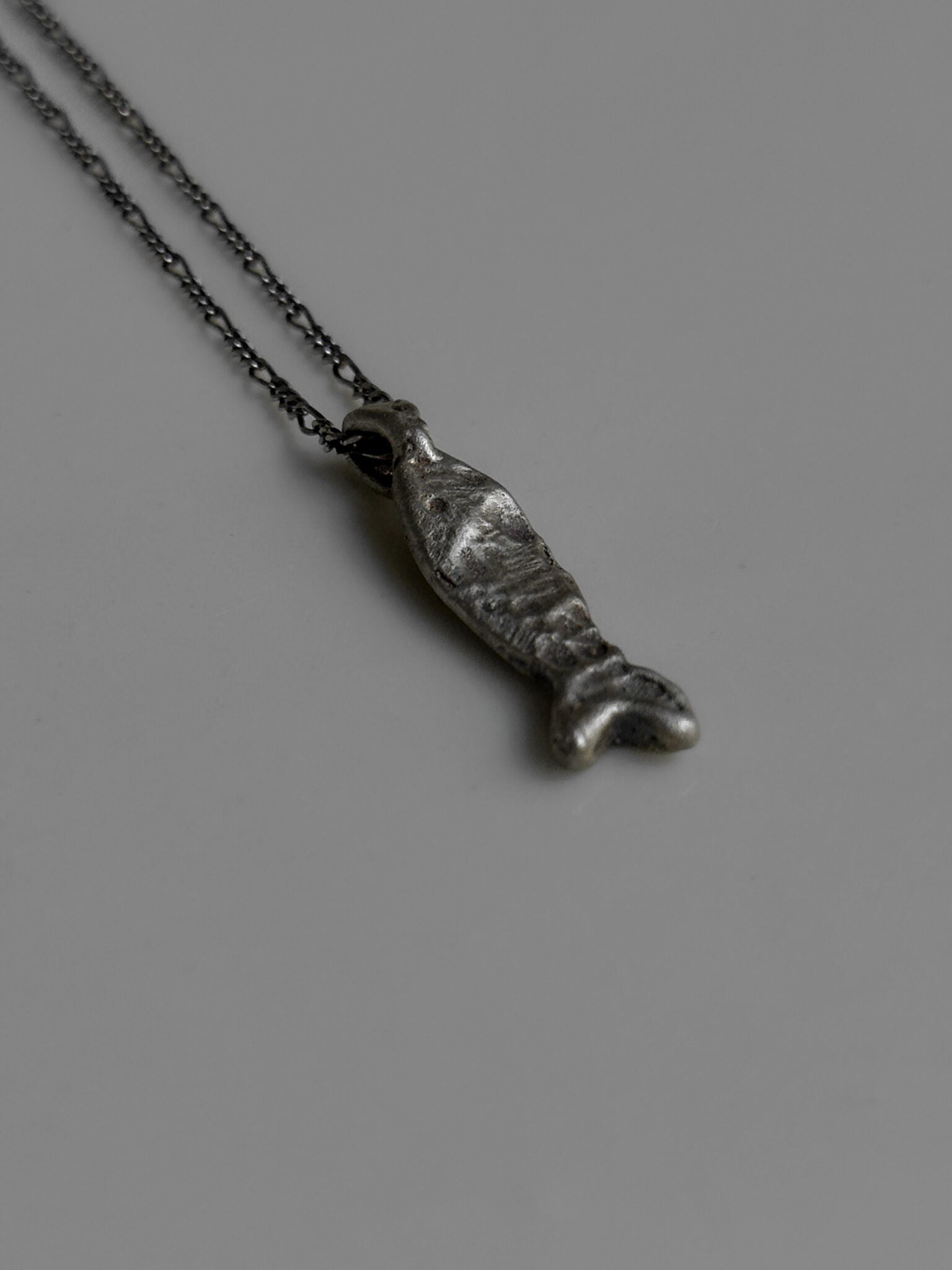 שרשרת פסקדו כסף מושחר