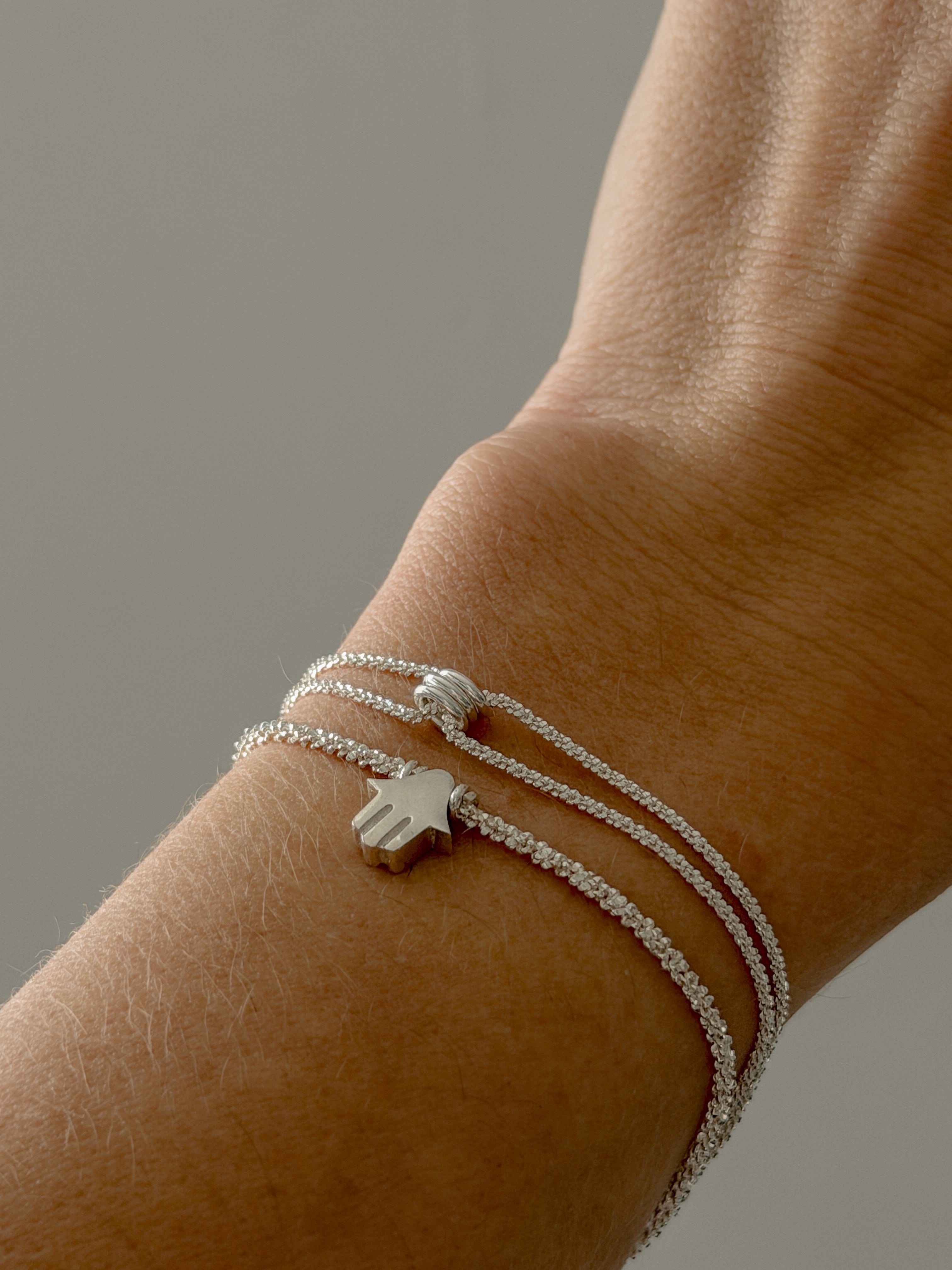 סט צמידי ביגי חמסה ומישל כסף