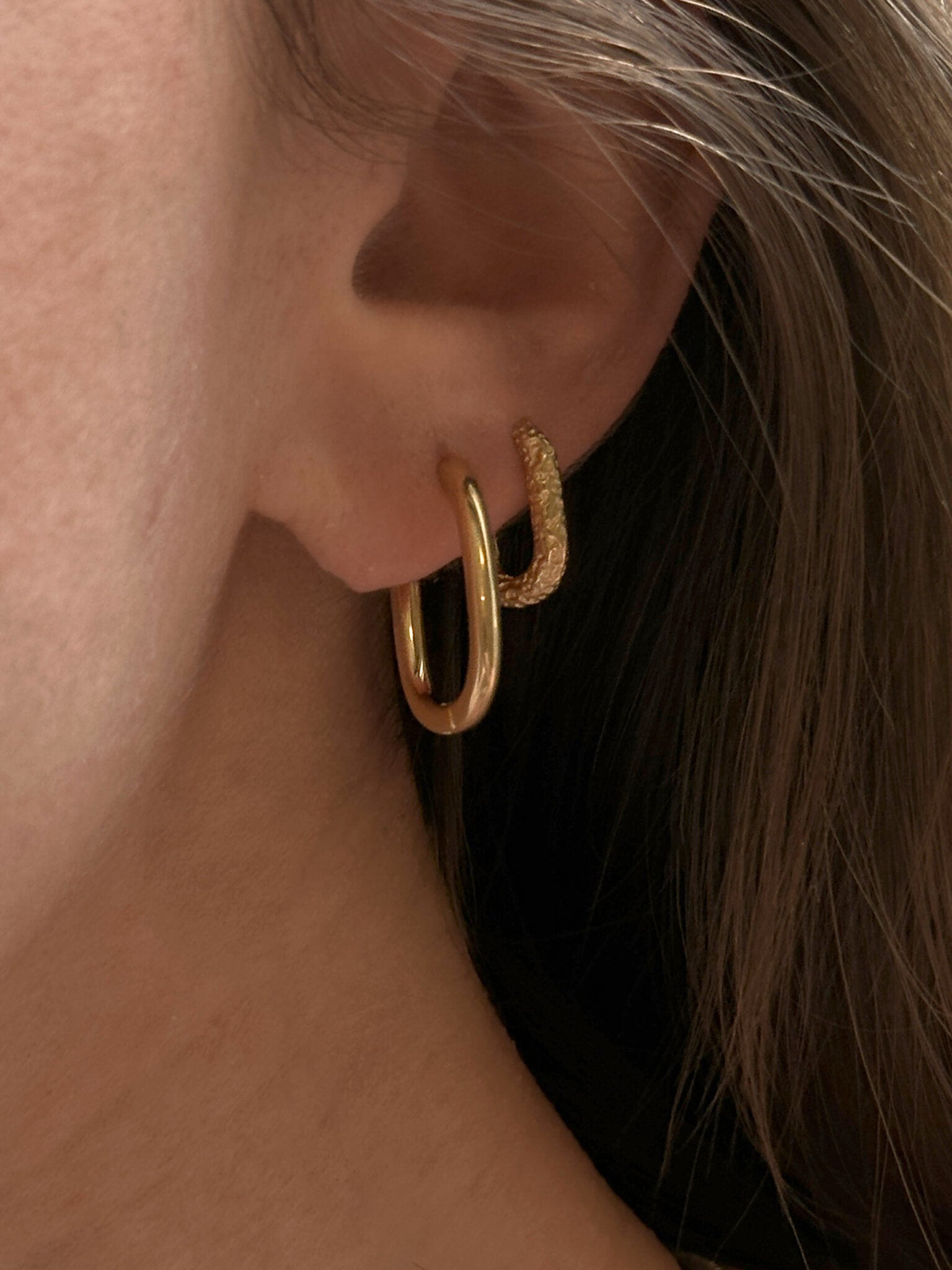 סט עגילי מלאני ומלי L גולד