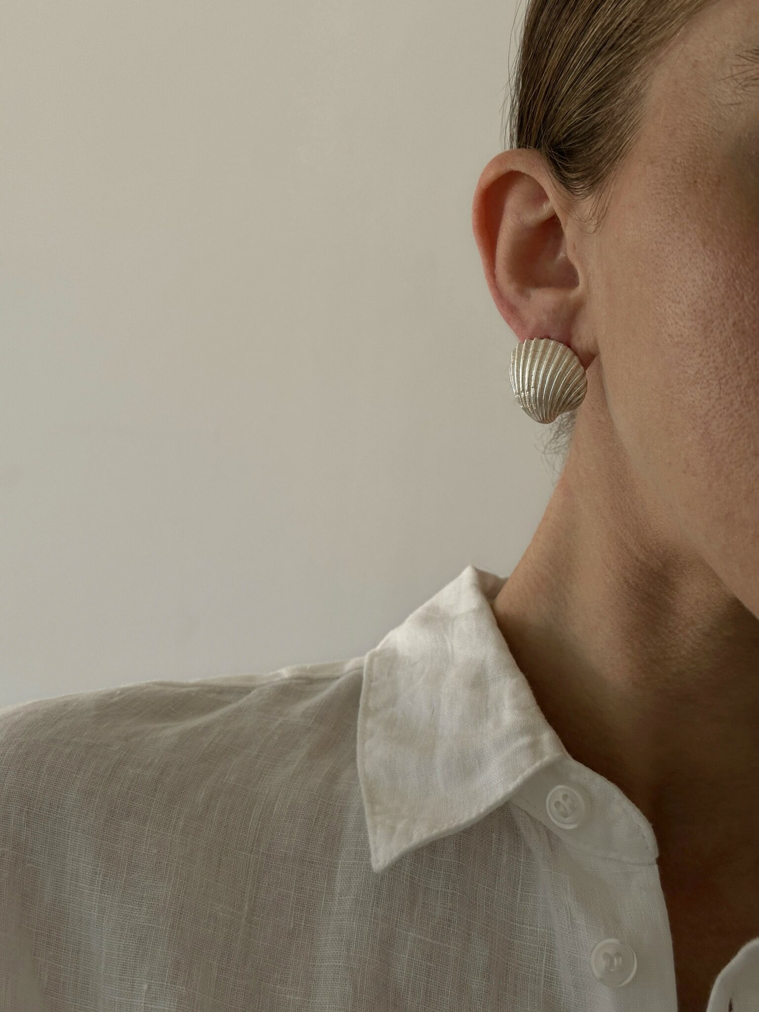 עגילי ג'יני L כסף