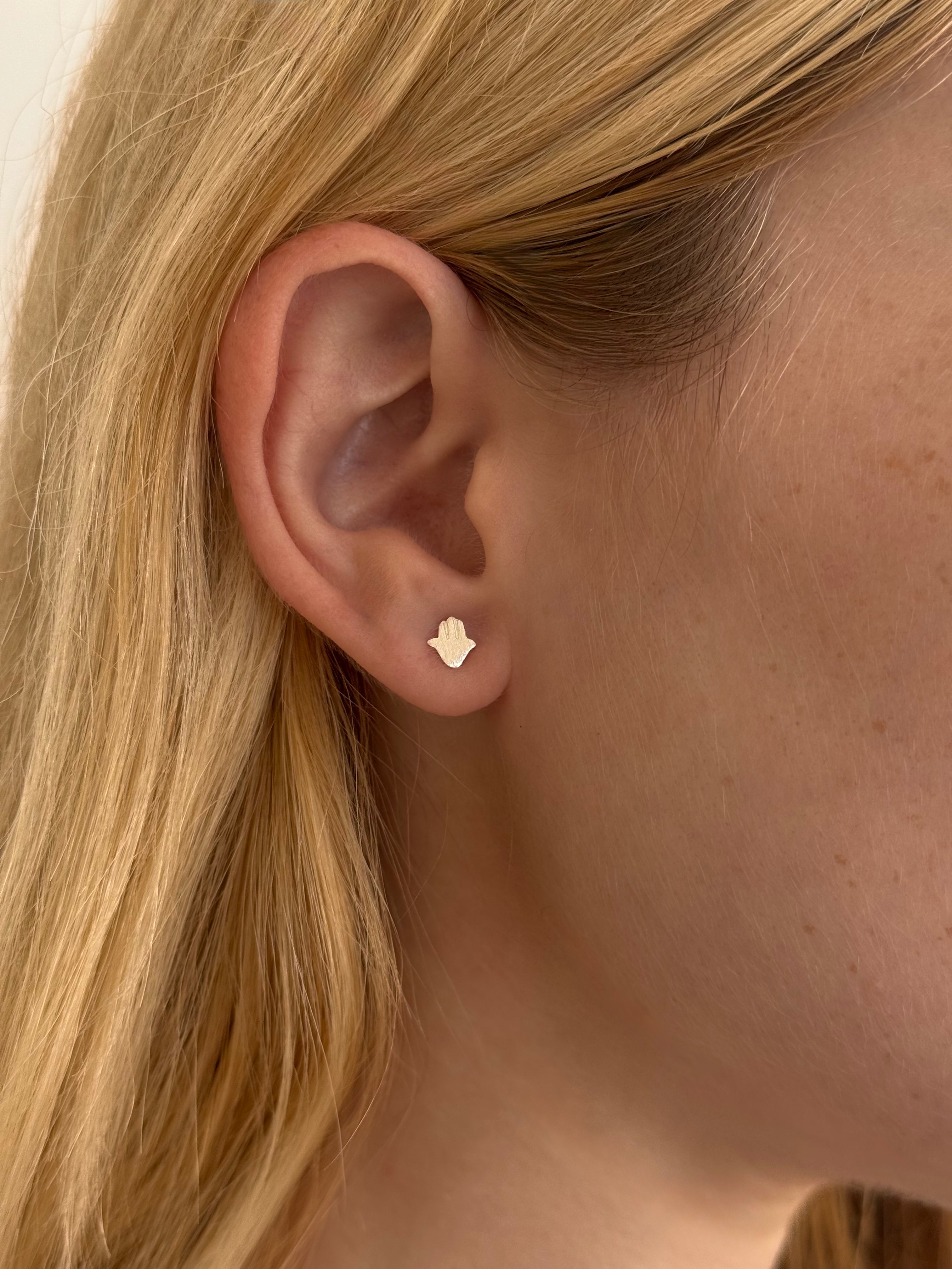 עגילי חמסה צמודים כסף