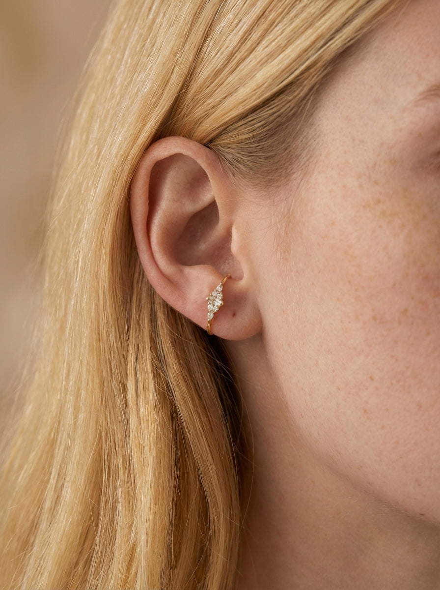 זוג עגילי אנדרו גולד בהנחה