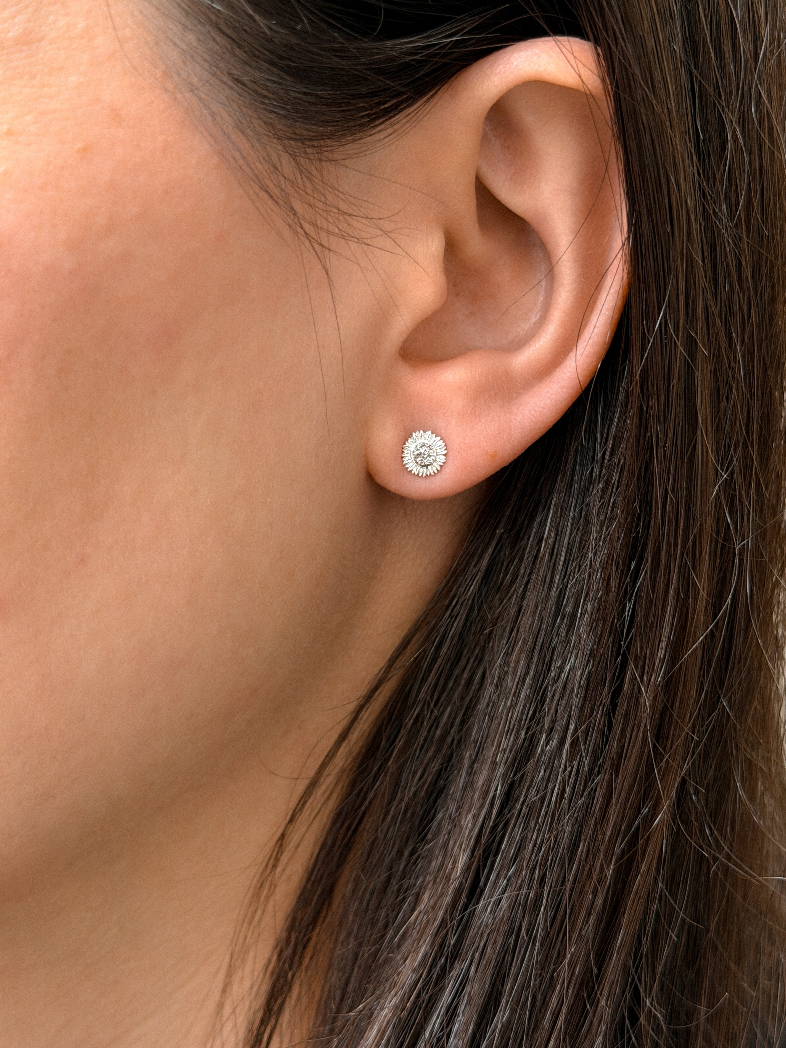 עגילי שמש כסף