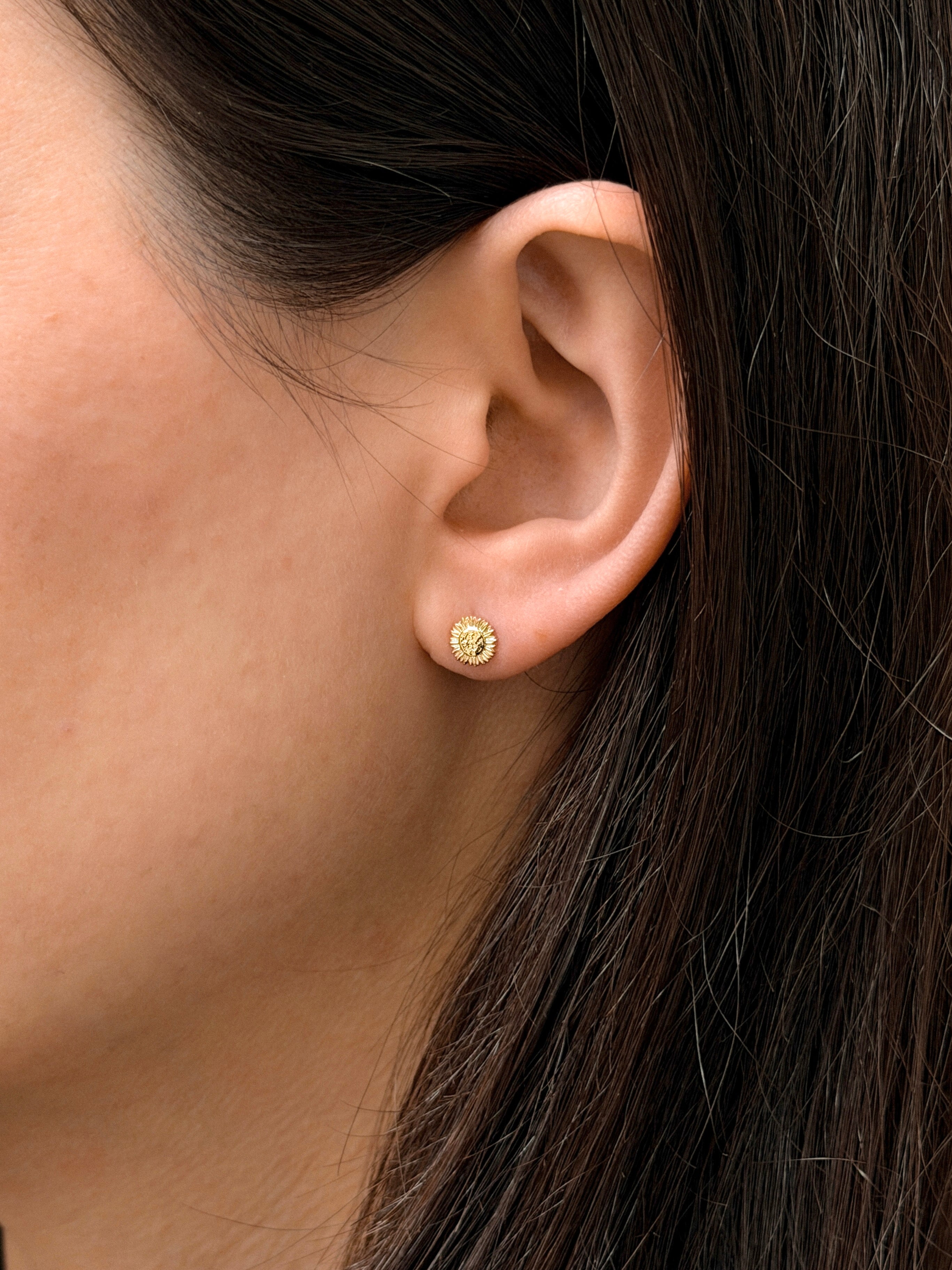 עגילי שמש 14K