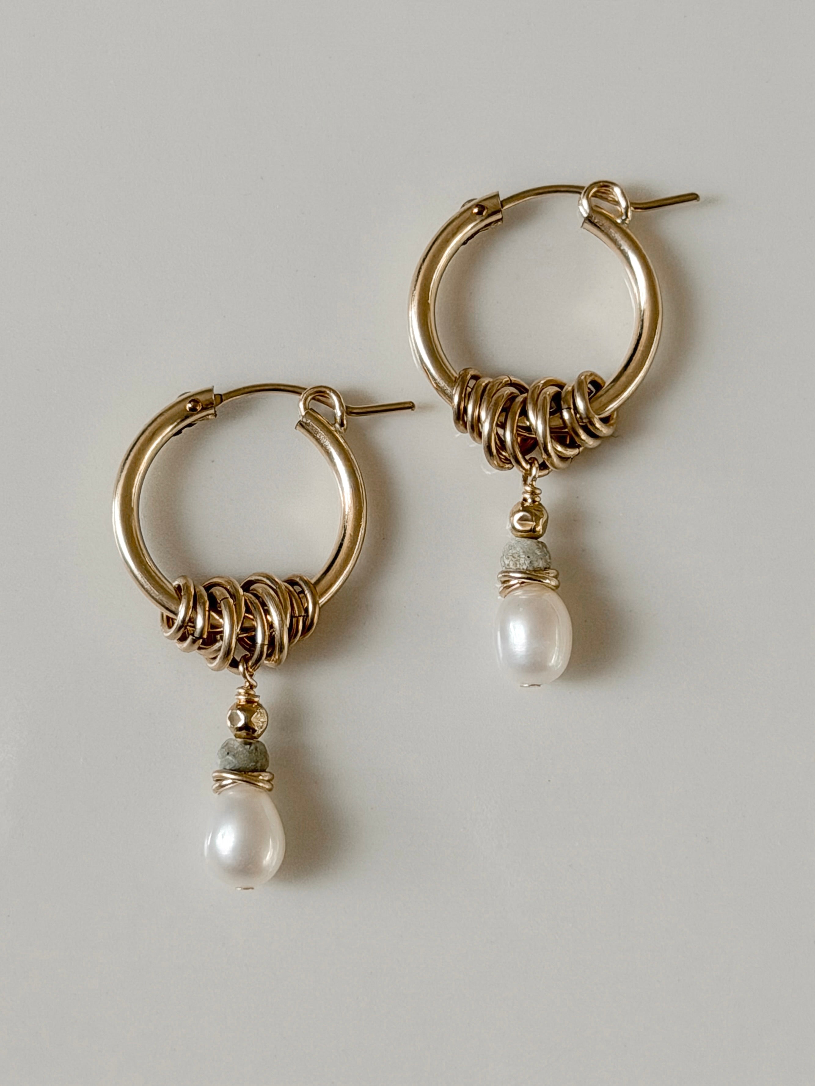 עגילי פטרה טורקיז גולד