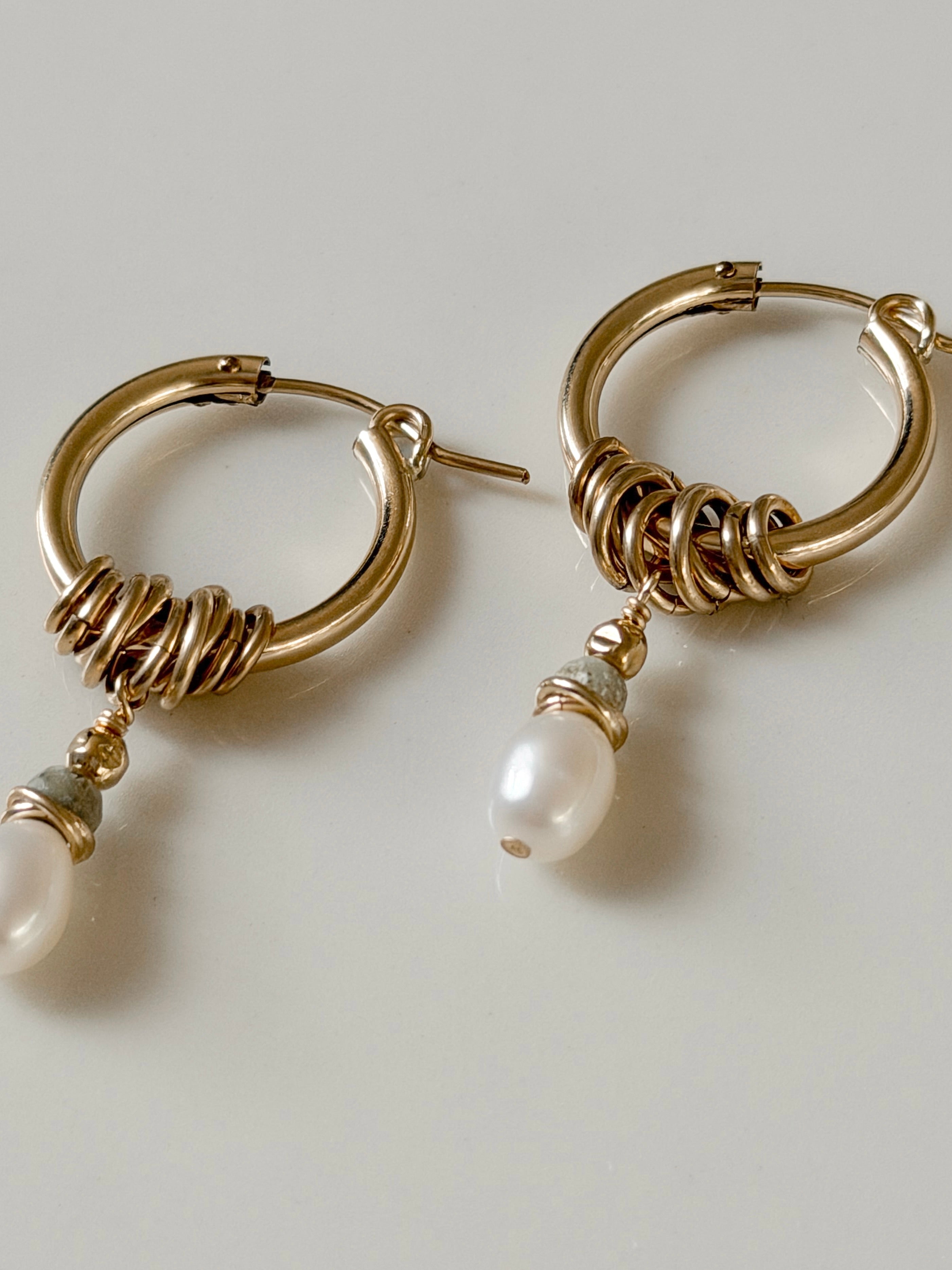 עגילי פטרה טורקיז גולד