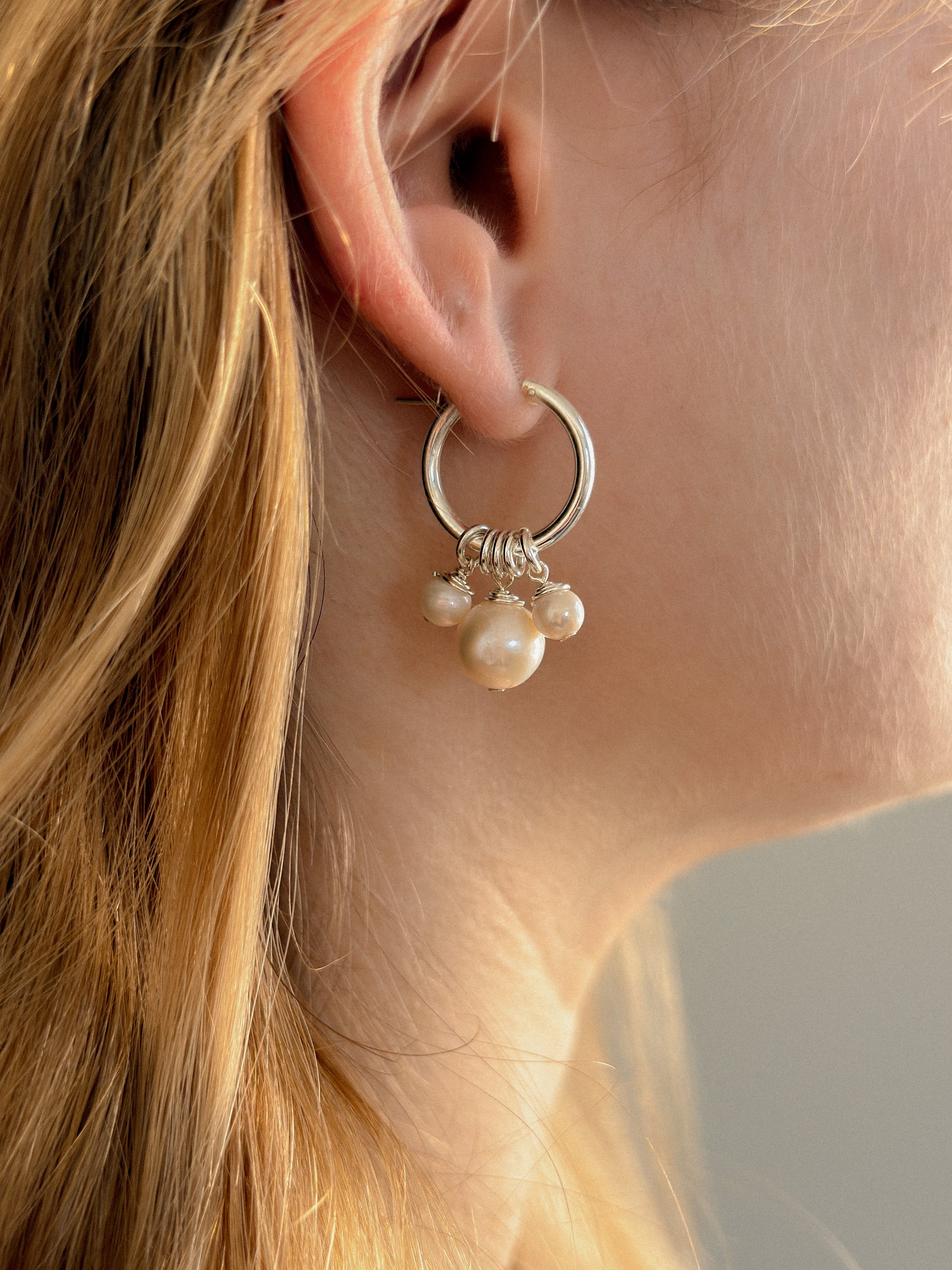 עגילי קלריס L כסף