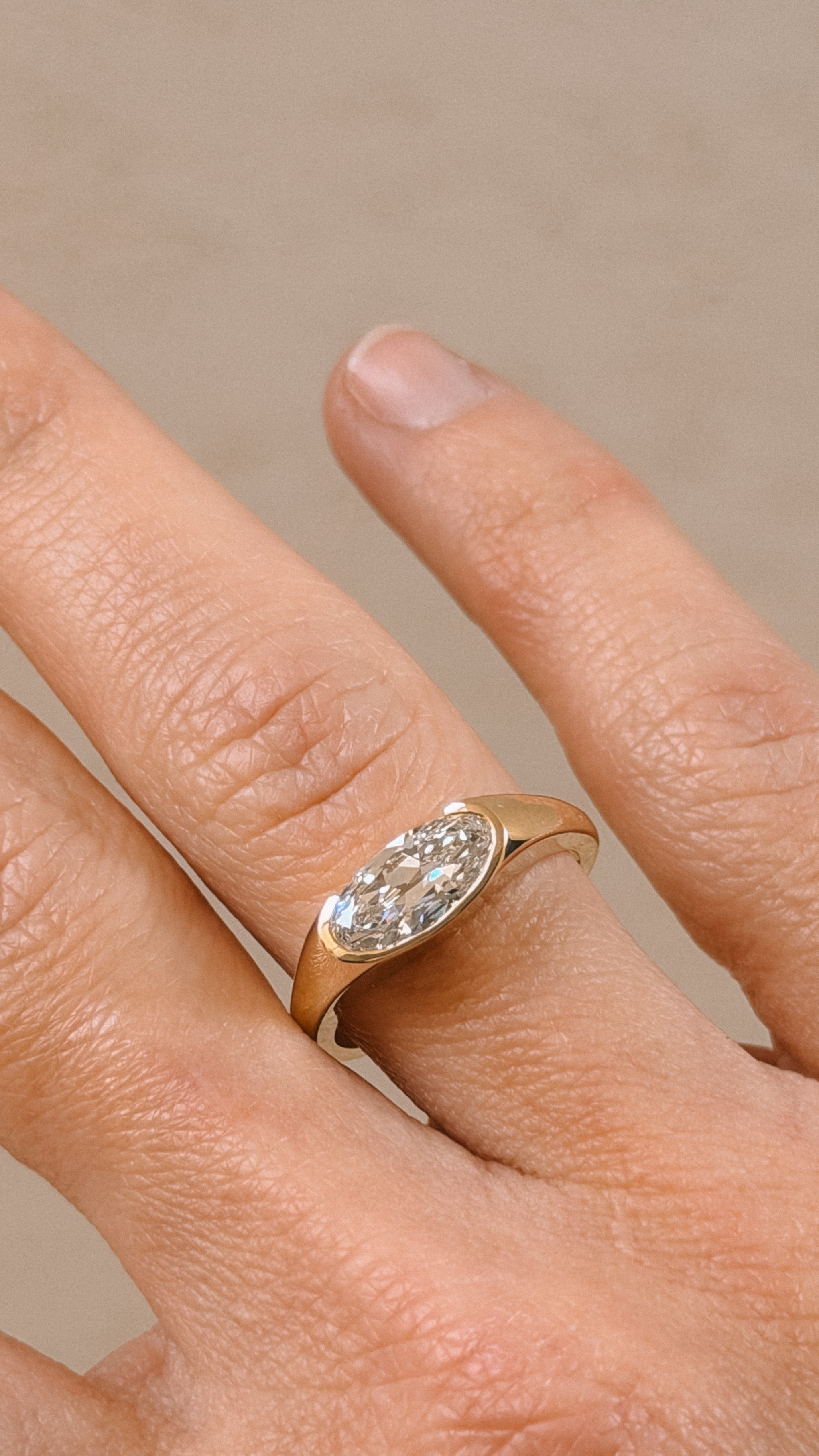 טבעת יהלום אולד קאט מובל