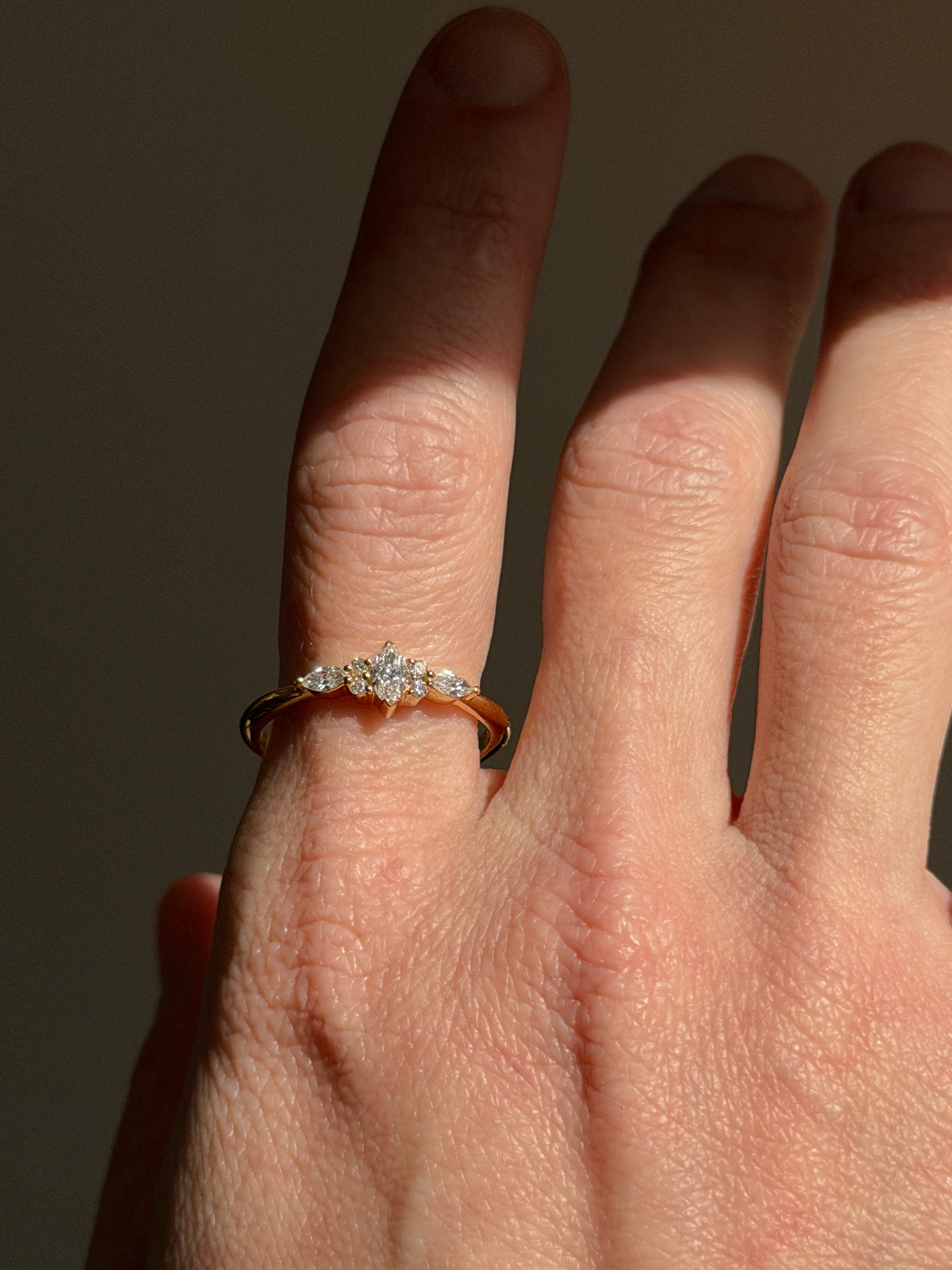 טבעת אנדרו 14K ויהלומים