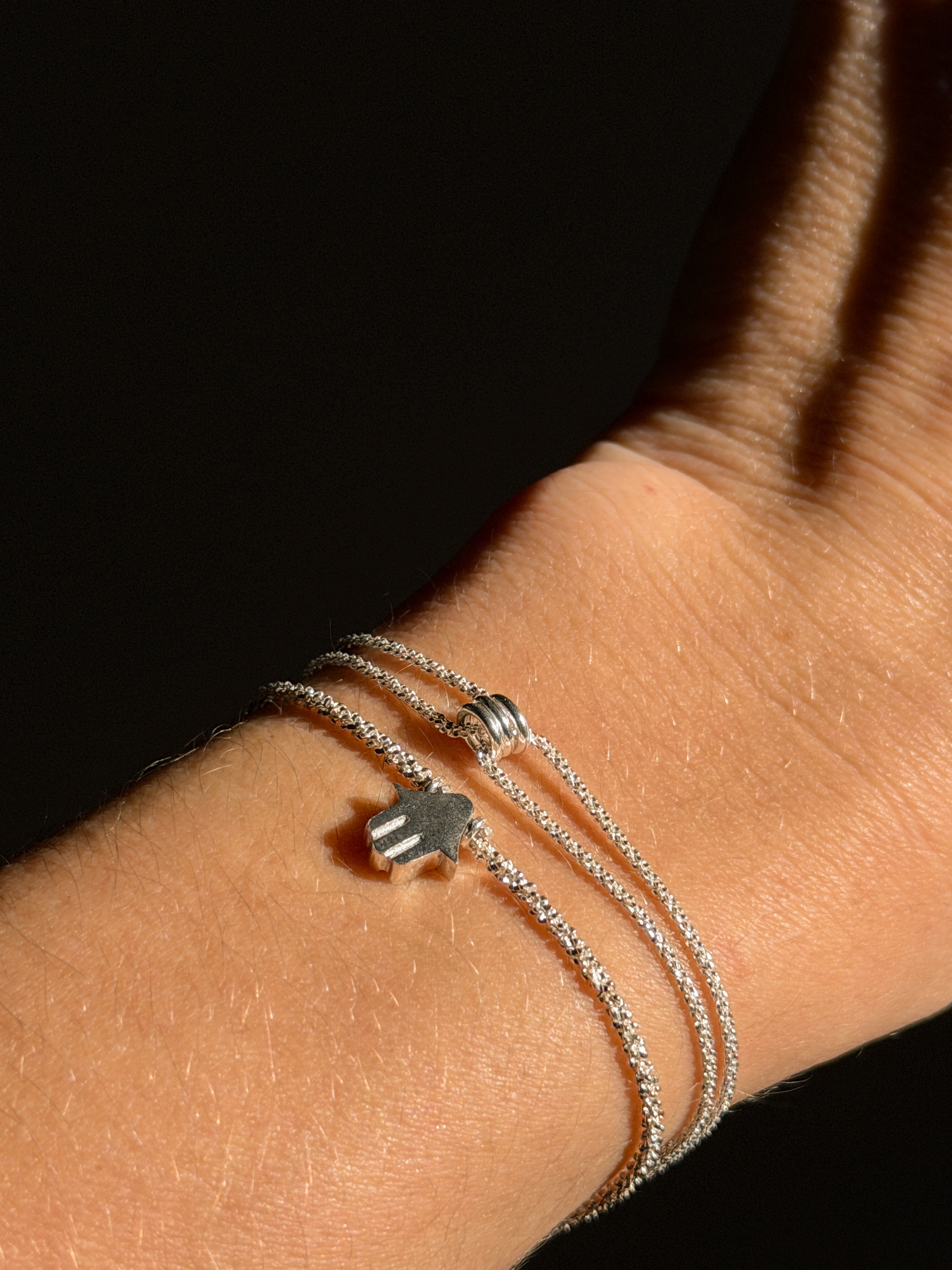 סט צמידי ביגי חמסה ומישל כסף